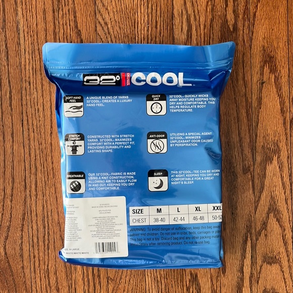 32 Degrees Men's Cool White Tee Shirt NWT t shirt - Picture 5 of 6